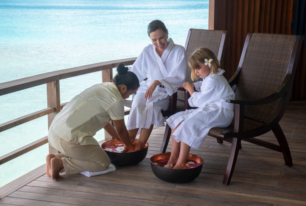 Mother-Daughter at Clarins Spa, The Residence Maldives