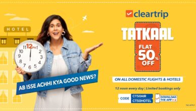 Cleartrip Tatkaal: 50% off on all domestic flights & hotels