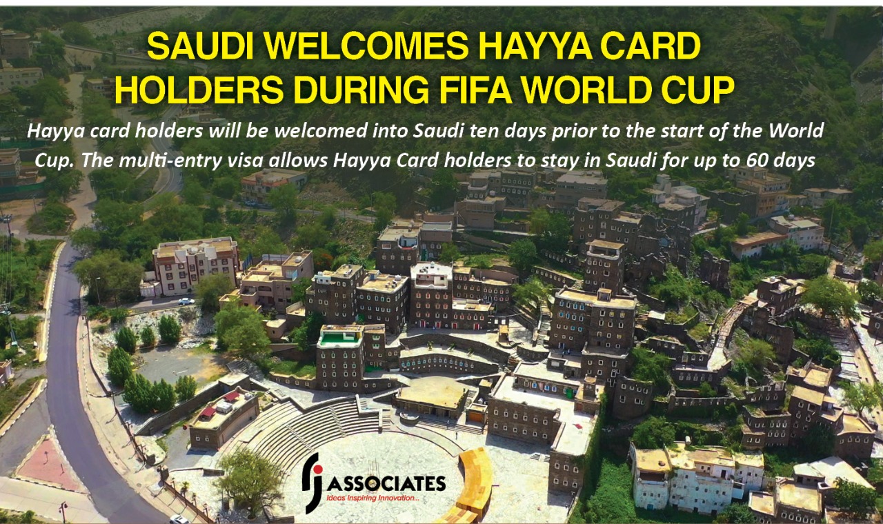 Hayya card holders will be welcomed into Saudi ten days prior to the start of the World Cup. The multi-entry visa allows Hayya Card holders to stay in Saudi for up to 60 days